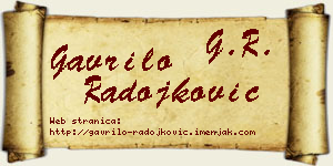 Gavrilo Radojković vizit kartica